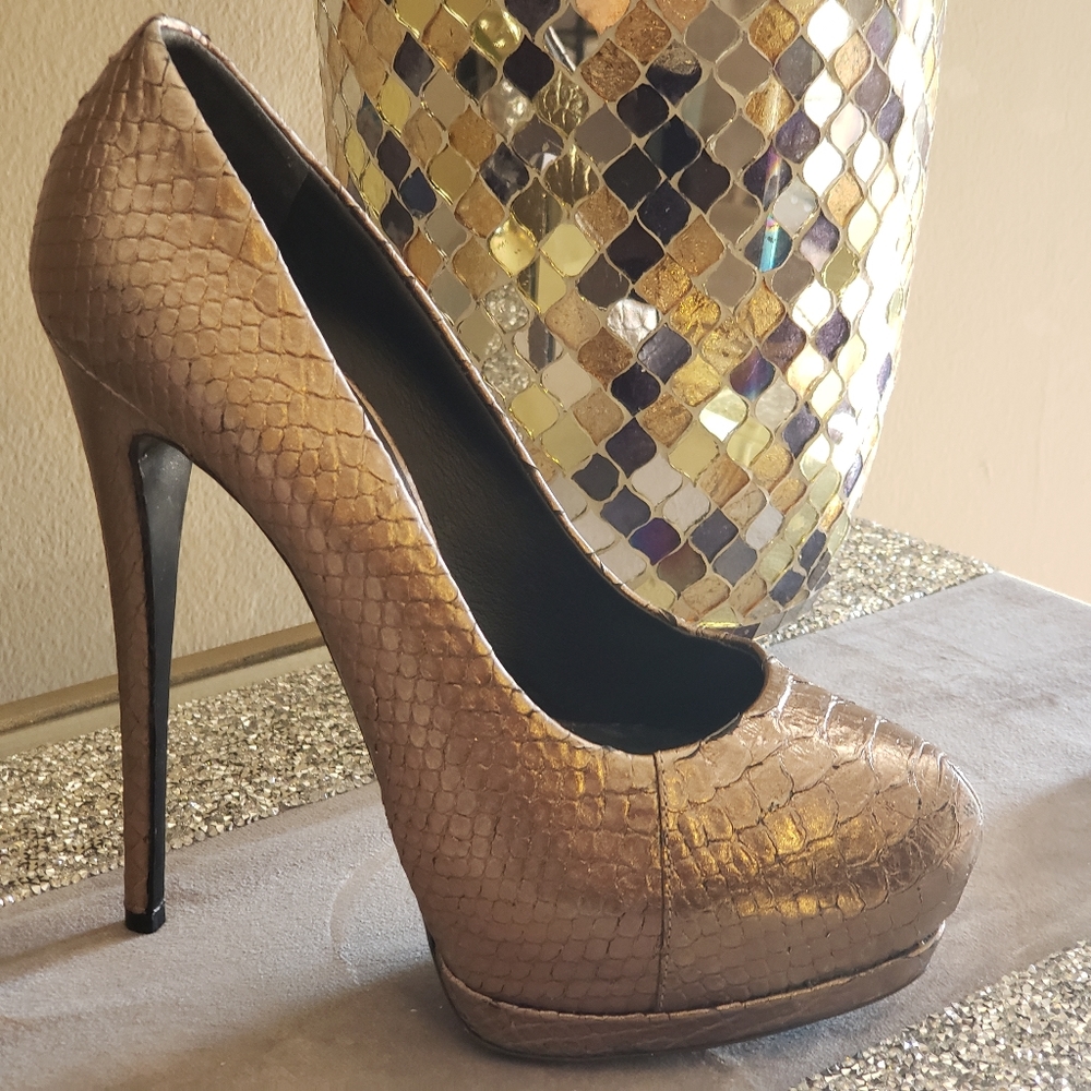 Giuseppe Zanotti Metallic Python Pumps - image 4